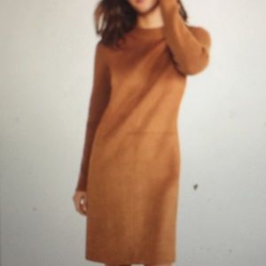 🌺Final Price🌺Ann Taylor Faux Suede Paneled Sweater Dress